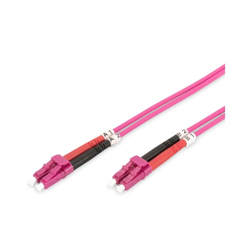 Image of FDL 2M OM4 50/125 LC-LC DLX 2.8mm FIBRE OPTIC CABLE - VIOLET