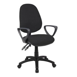 Image of Dams Vantage Two-Lever Fixed-Arm Chair - Black