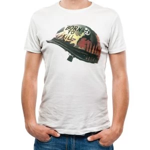 Image of Full Metal Jacket - Unisex Small Helmet T-Shirt (White)