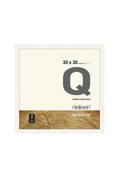 Image of Nielsen Quadrum 30 x 30cm Wooden Picture Frame With Protective Glass Front White