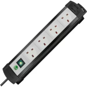 Image of Brennenstuhl 1951543101 Premium Line Extension Socket 4 Way Black/...