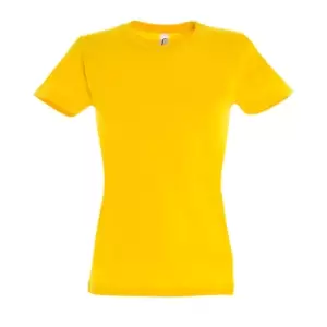 Image of SOLS Womens/Ladies Imperial Heavy Short Sleeve T-Shirt (M) (Gold)