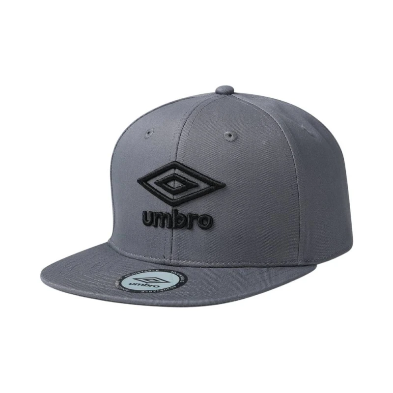 Image of Umbro Womens Flat Snapback Baseball Cap in Grey Grey Female One Size