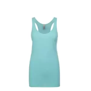 Image of Next Level Womens/Ladies Tri-Blend Racer Back Tank Top (M) (Tahiti Blue)