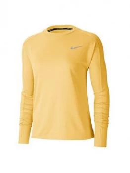 Image of Nike Running Pacer Long Sleeve Top - Topaz Gold