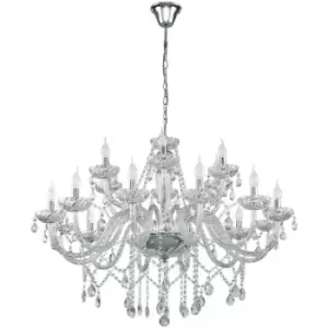 Image of Netlighting Basilano 18 Lamp Multi Arm Chandeliers Chrome - EG39103