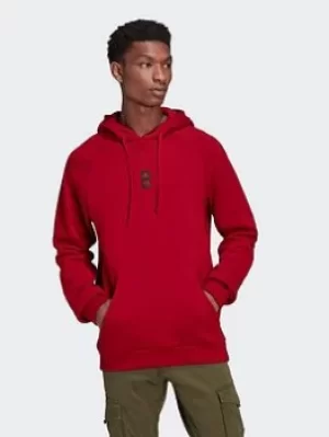 Image of adidas New York Red Bulls Travel Hoodie, Red Size XL Men