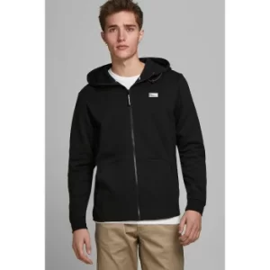 Image of Jack and Jones Zip Through Black Hoody