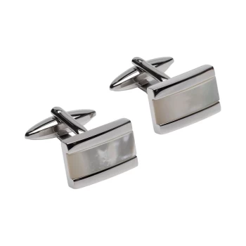 Image of Unique & Co. Stainless Steel Cufflinks with MOP Inlay