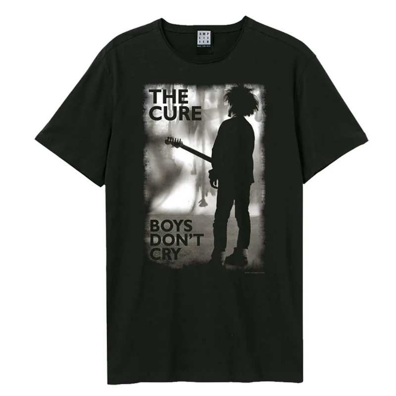 Image of Amplified Amplified Men Don't Cry The Cure T-Shirt in Black Size: X-Small Black XS Male 5063852061129
