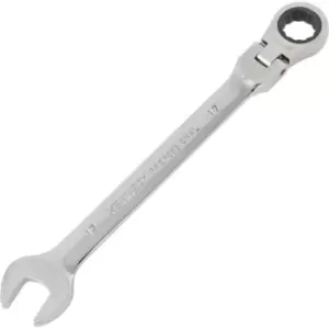 Image of Metric Combination Ratchet Spanner, Flexible Head, 17mm