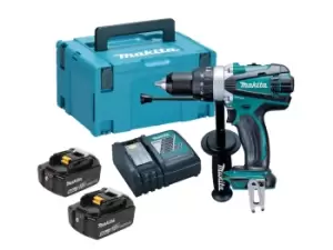 Image of Makita DHP458RTJ 18v 2x5ah Li-Ion LXT Combi Drill Kit