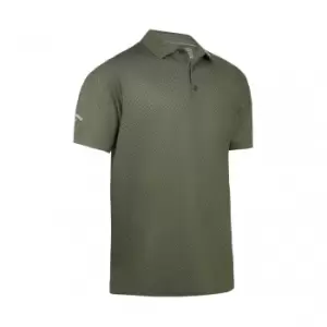 Image of Callaway TRADEMARKED STITCHED PRINT POLO - BLACK LICHEN - M