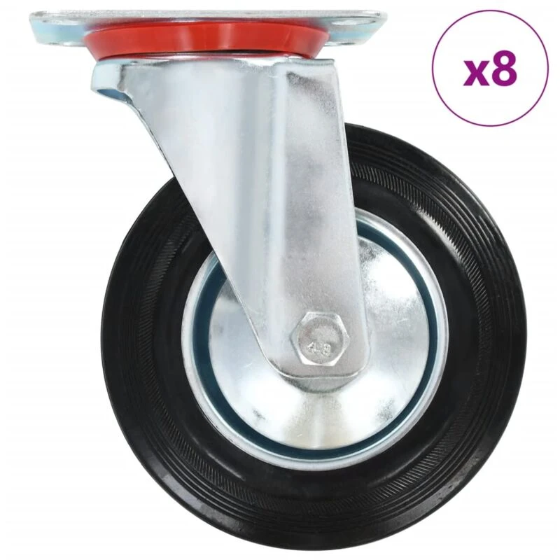 Image of VIDAXL 8 pcs Swivel Casters 160 mm Vidaxl 8719883717784