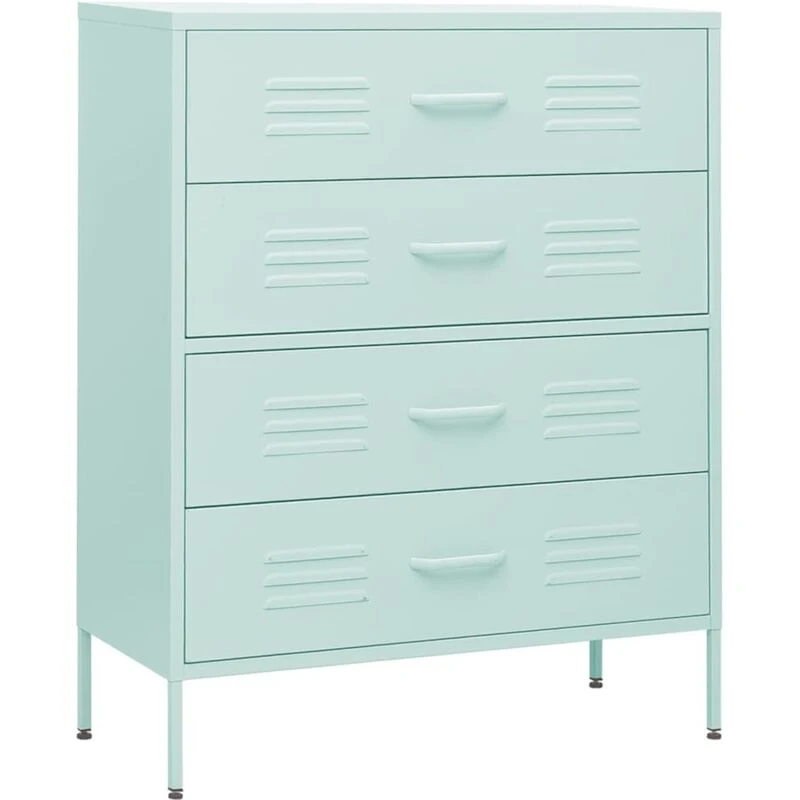 Image of VIDAXL Chest of Drawers Mint 80x35x101.5cm Steel vidaXL 8720286565155