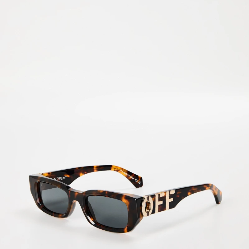 Image of Off White Fillmore 53 Acetate Italian-Made Rectangle Sunglasses 6007 Havana unisex One Size