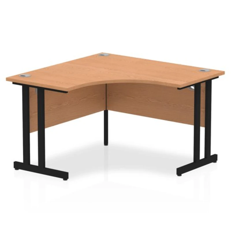 Image of Impulse Impulse 1200mm Corner Desk Oak Top Black Cantilever Leg ICCDC12BOAK