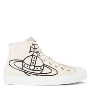 Image of VIVIENNE WESTWOOD Plimsoll High Top Trainers - White