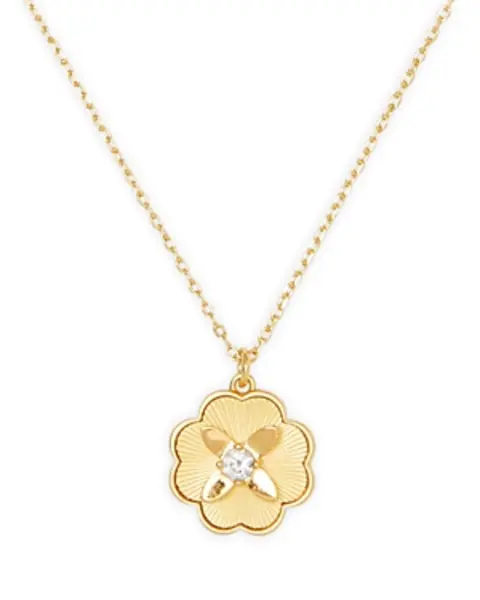 Image of kate spade new york Heritage Bloom Pendant Necklace, 16