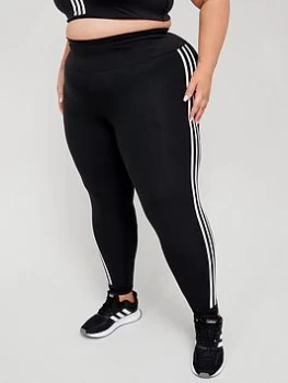 Image of adidas Versatility Future Icons 3 Stripes 7/8 Leggings (Plus Size) - Black, Size 2X, Women