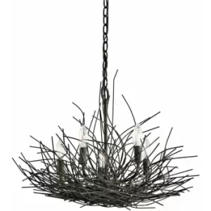 Image of Loops - 5 Bulb Chandelier Hanging Pendant LIght Olde Bronze LED E14 60W Bulb