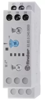 Image of Finder DPNO Timer Relay, Star Delta, 24 240V ac/dc 0.05-10 min, 0.05-10 s, 0.05-10 d, 0.05-10h, DIN Rail Mount