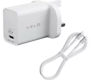 Image of VELD Super-Fast VH18BW-L USB Type-C Wall Charger - 1 m
