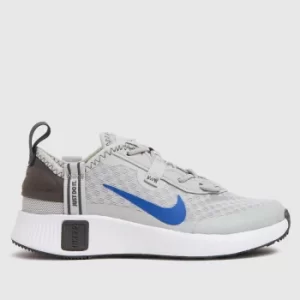 Image of Nike Light Grey Reposto Trainers Junior
