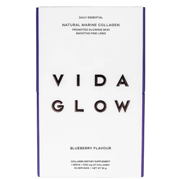 Image of Vida Glow Natural Marine Collagen Sachets - Blueberry