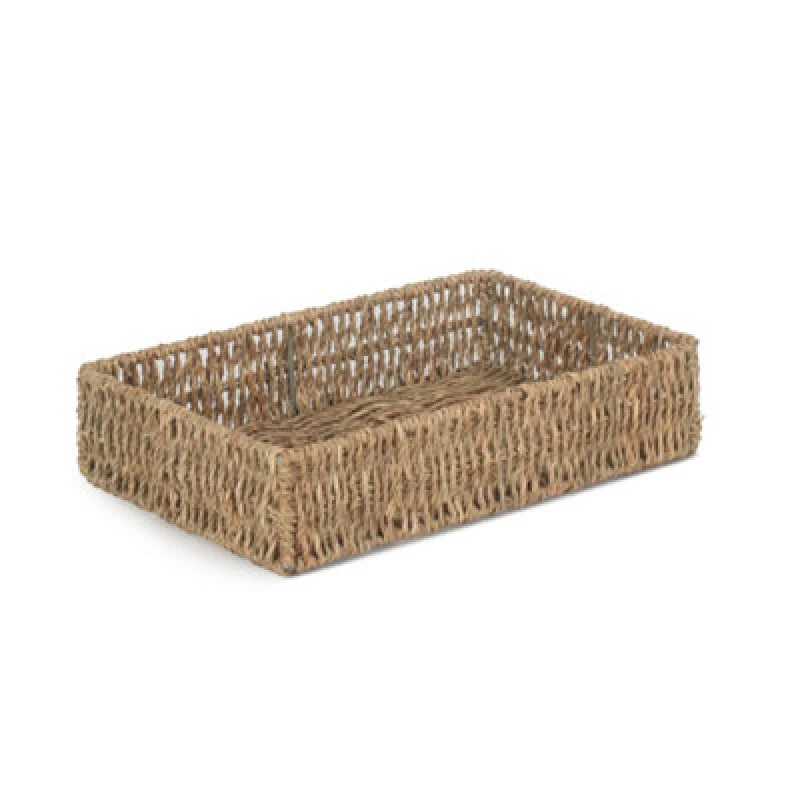 Image of Red Hamper Pt080 Small Rectangular Seagrass Tray