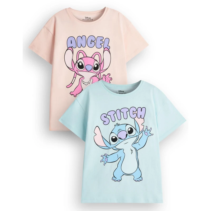Image of Disney Multi-Pack of 2 Short-Sleeved T-Shirts Multi female