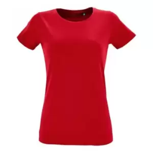 Image of SOLS Womens/Ladies Regent Fit Short Sleeve T-Shirt (XXL) (Red)