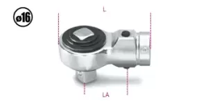 Image of Beta Tools 614/50 Push-Through Ratchet for Torque Bar 1/2" Dr 006140002