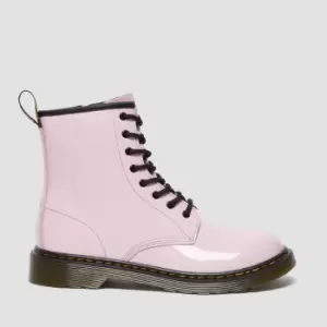 Image of Dr. Martens Youth 1460 Patent Lamper Boots - Pale Pink - UK 4 Kids