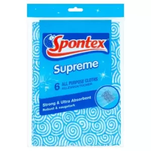 Image of Spontex Supreme All Purpose Cloth 6 Pack