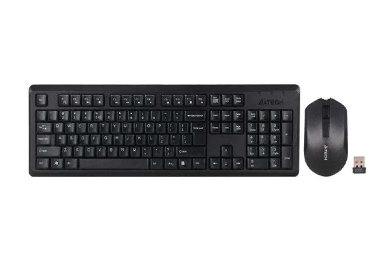 Image of A4Tech 4200N keyboard Mouse included Office USB QWERTY English Black