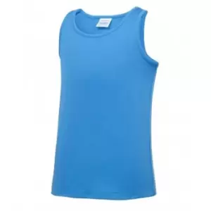 Image of AWDis Childrens/Kids Just Cool Sleeveless Vest Top (9-11 Years) (Sapphire)