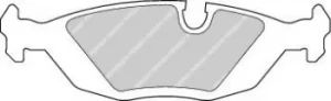 Image of Ferodo FDB296 Brake Pad Set Rear Axle Premier Car