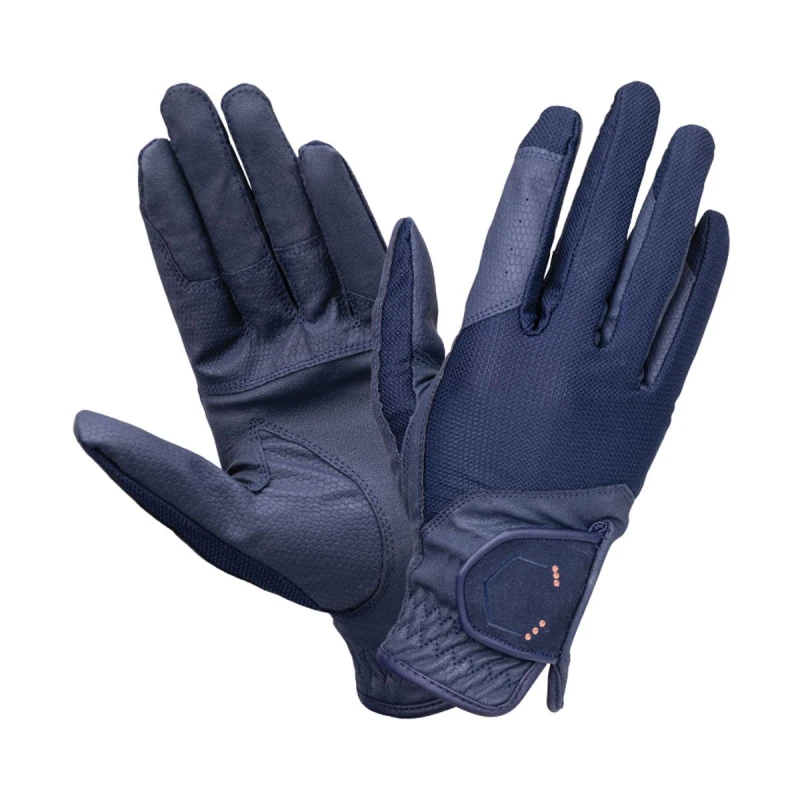 Image of Coldstream Next Generation Blakelaw Diamante Riding Gloves in Navy Size: Small Navy Unisex S