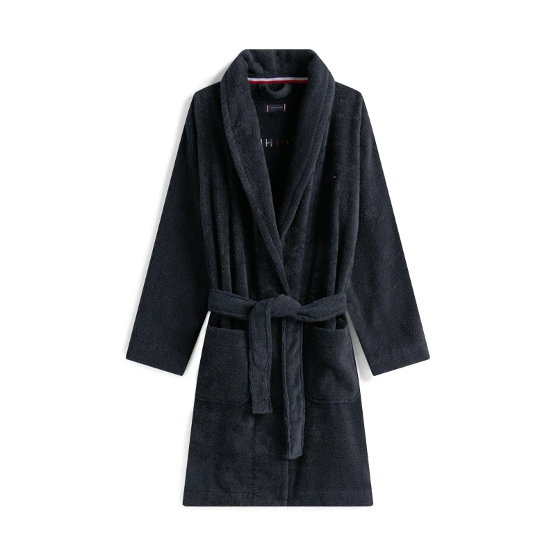 Image of Tommy Hilfiger Unisex Kids Towel Dressing Gown Desert Sky DW5 unisex S