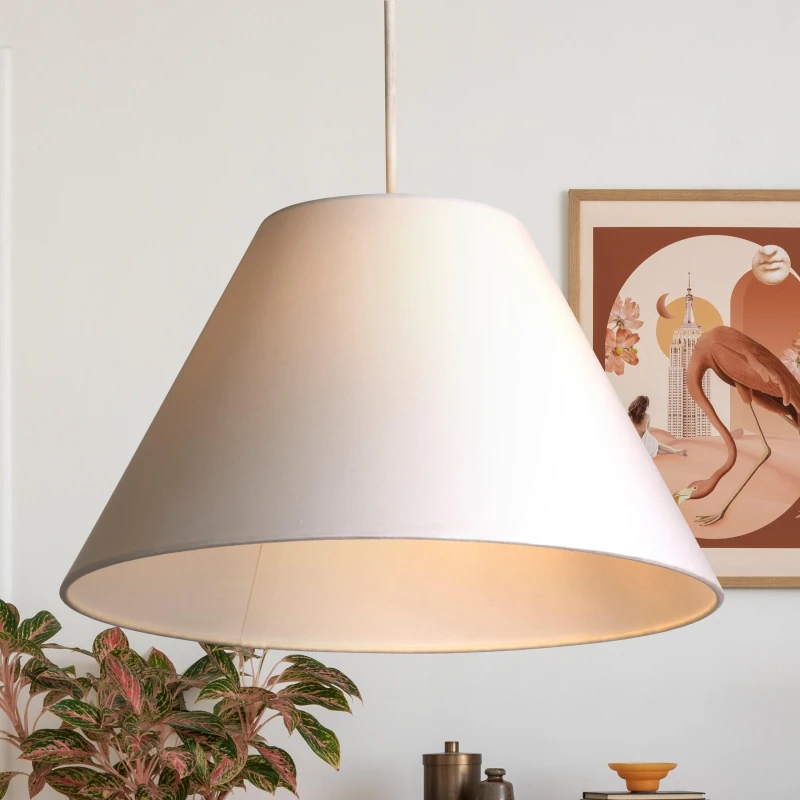 Image of Lighting Collection White Tapered Shade White unisex One Size