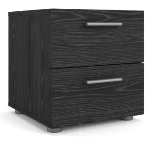 Image of Furniture To Go - Pepe Bedside 2 Drawers in Black Woodgrain - Black