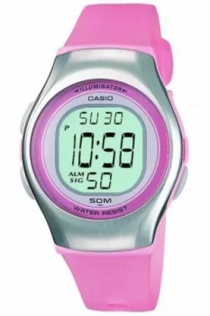 Image of Ladies Casio Classic Alarm Chronograph Watch LW-E11-4AVES