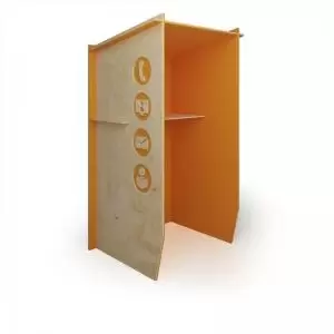 Image of Piano Solo acoustic booth - orange trim