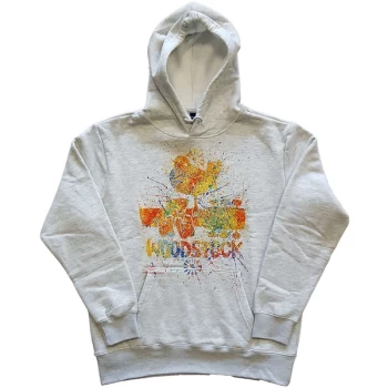 Image of Woodstock - Splatter Unisex Medium Hoodie - White