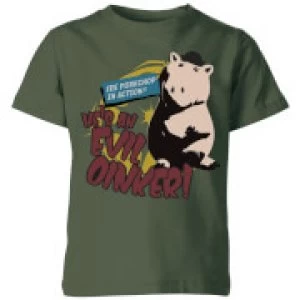 Image of Toy Story Evil Oinker Kids T-Shirt - Forest Green - 5-6 Years