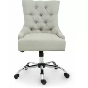 Image of Anita Natural Velvet Home Office Chair - Premier Housewares