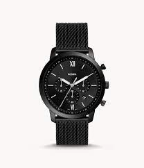 Image of Fossil Black 'Neutra Chrono' Chronograph Dress Watch - FS5707