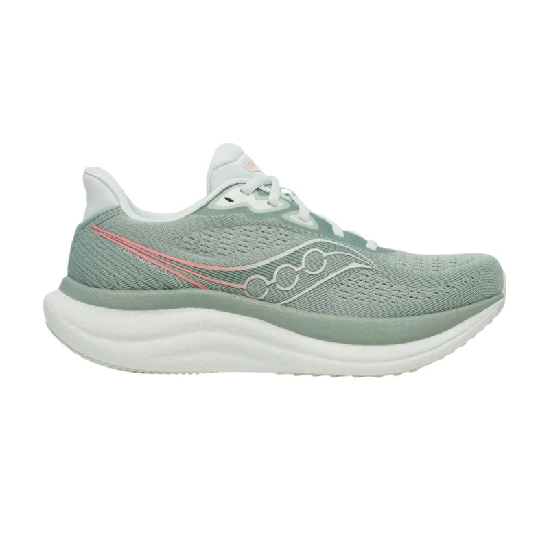 Image of Saucony Triumph 23 Shoes Green Gray AW25 Women, Size 38 - EUR
