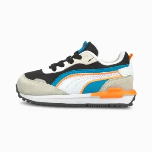 Image of PUMA City Rider AC Babies' Trainers, Vaporous Grey/Black Size 8 Shoes